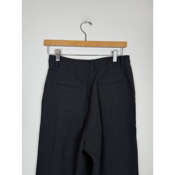 Reformation High Waisted Pleated Wide Leg Trouser Pants Black Sz 6 READ - Picture 5 of 10